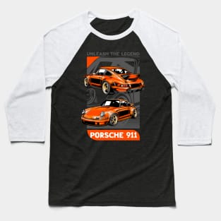 Porsche 911 Legend Baseball T-Shirt